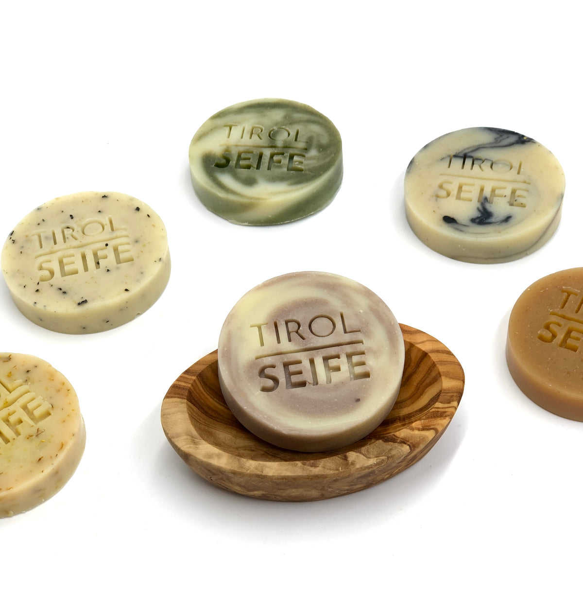 MINI SEIFEN SET "OLIVE" I 6 NATURSEIFEN inkl. SEIFENSCHALE + 4IN1 FESTE CREME