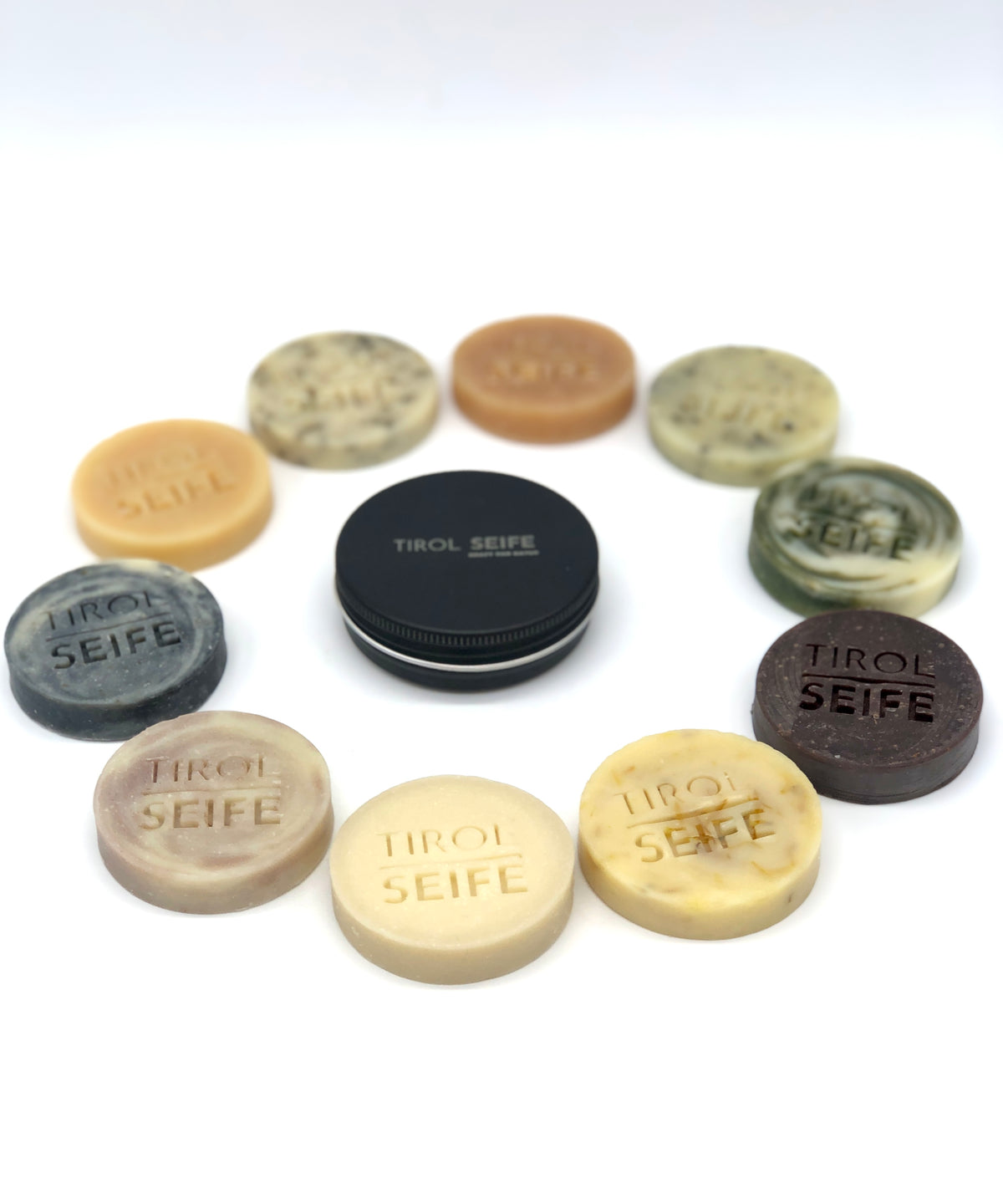 MINI SEIFEN SET „DER TIROLER" | 7  NATURSEIFEN + SHAMPOOBAR INKL. REISEDOSE
