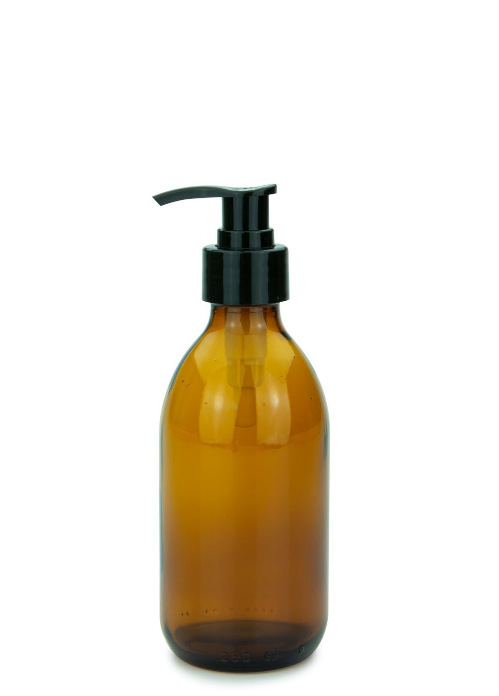 GLASFLASCHE mit SEIFENPUMPE I BRAUN 250ML