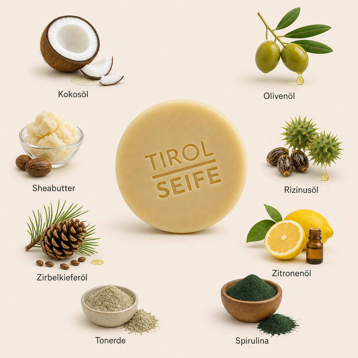 MINI SEIFEN SET „DER TIROLER" | 7  NATURSEIFEN + SHAMPOOBAR INKL. REISEDOSE